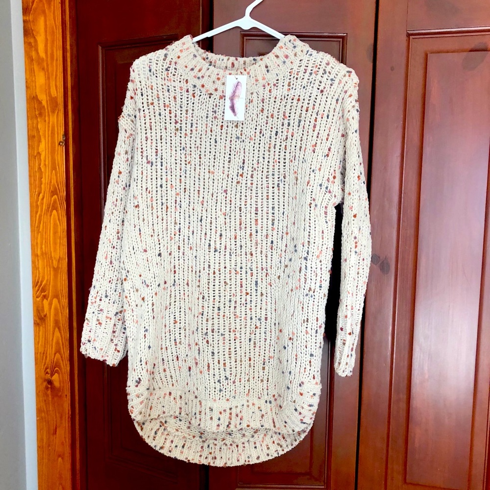 NWT Jessica Simpson Cream Confetti Sweater